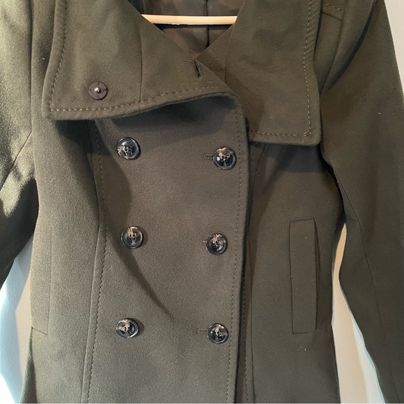 H&M Olive Green Pea Coat - Picture 3 of 12